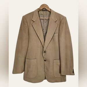 Yves Saint Laurent Vintage Blazer Sz 41 Wool Tan Designer Classic Academia